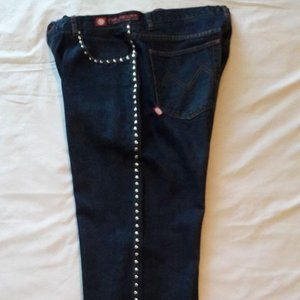 Vintage Maurice Malone Seem Studded Blue Jeans